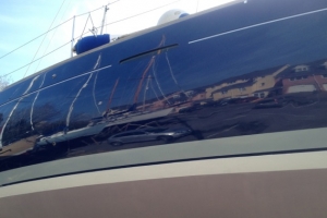 Sailboat Hull Protected with Nano-Clear