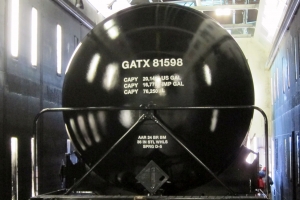 Tank Car "A" End New Paint After NCI